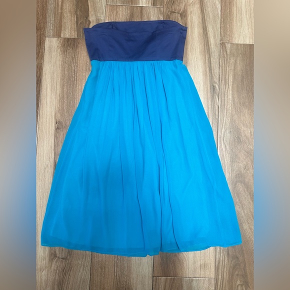 NWT French Connection Strapless Caribbean Blue Fast Hermionie Dress Size 8 - Picture 3 of 11